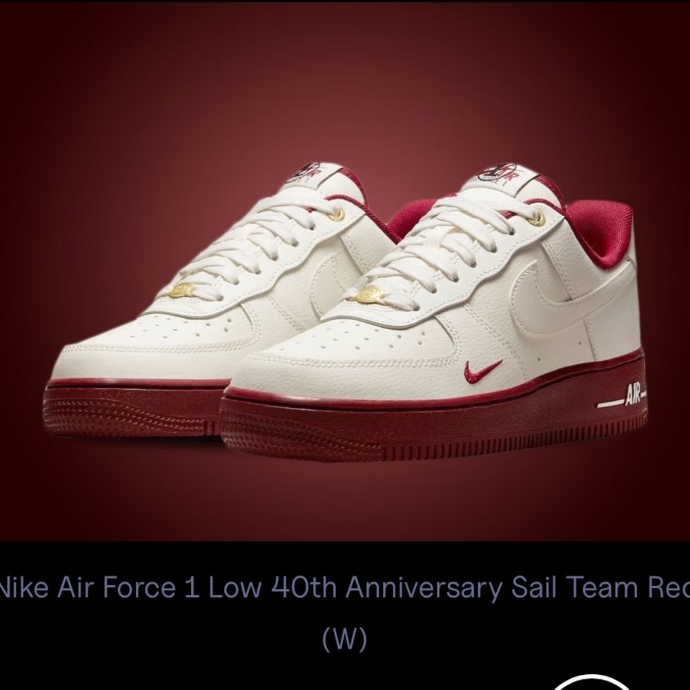 Nike Air Force 1 Low 40th Anniversary Sail Team Red trainers